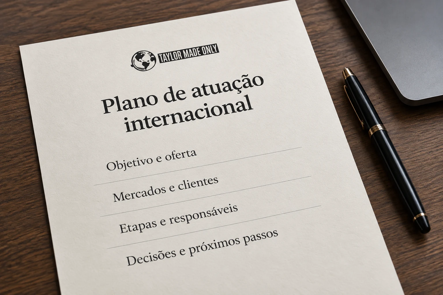 Documentos para preparação de uma operação comercial — imagem ilustrativa