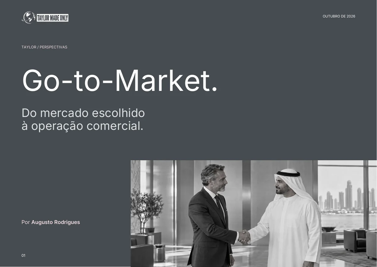 Capa do caderno Go-to-Market., de Augusto Rodrigues